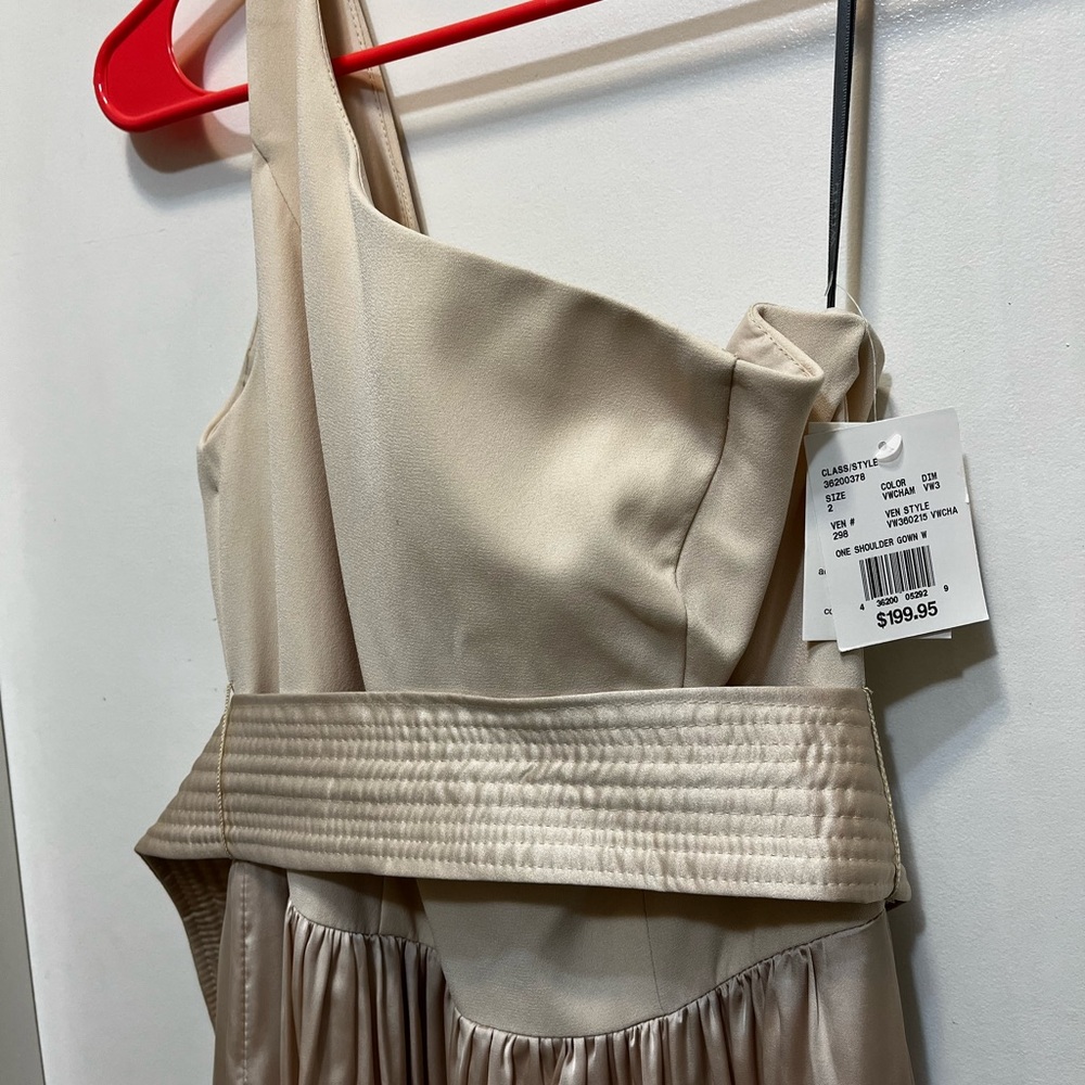 Vera Wang white collection bridesmaid dress in champagne color. New with Tags.